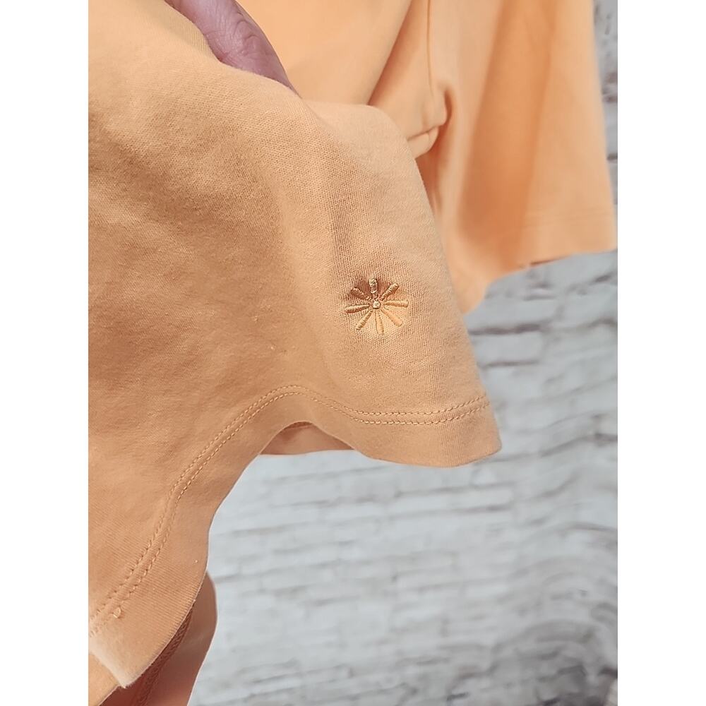 Isaac Mizrahi Live Crewneck T Shirt Womens Large Short Sleeve Peach Cotton - Picture 3 of 5